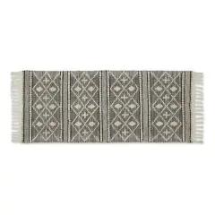 DII&reg; Diamond Textured Hand-Loomed Runner, 2ft. x 6ft. Black