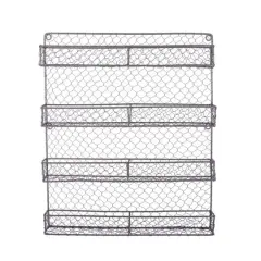 DII&reg; 21" 4 Tier Chicken Wire Spice Rack