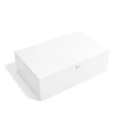 Lilarie & Co. Medium Jewelry Box with Removable Tray White