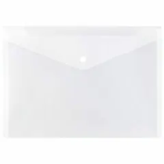 JAM Paper 9.75" x 13" Clear Plastic Snap Booklet Envelopes, 12ct.
