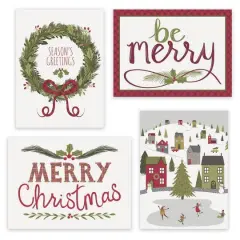 JAM Paper Merriest Holiday Assorted Christmas Cards & Envelopes, 16ct.