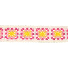 1.5" Crochet Panel Trim by Celebrate It&reg; Pink