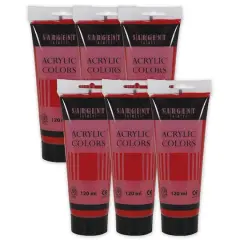 Sargent Art&reg; Acrylic Paint, 120 mL, 6ct. Naptholene Carmine