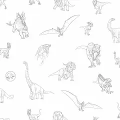 RoomMates Black Jurassic World Dinosaurs Peel & Stick Wallpaper