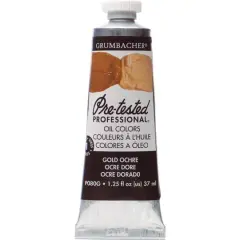 Grumbacher&reg; Pre-Tested Professional&reg; Oil Color Paint, 37mL Gold Ochre (Transparent)