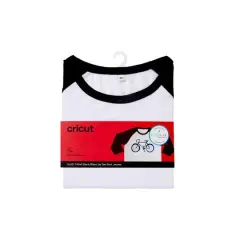 Cricut&reg; Unisex Youth Raglan Sleeve T-Shirt Blank Black