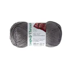 Silky Soft&trade; Yarn by Loops & Threads&reg; Smoke