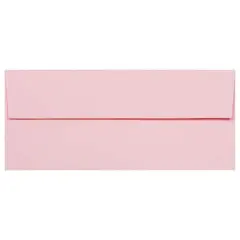 JAM Paper #10 Business Premium Straight Flap Envelopes, 50ct. Light Baby Pink