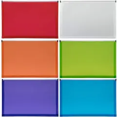 JAM Paper 9.5" x 14.5" Plastic Zip Closure Envelopes, 6ct.
