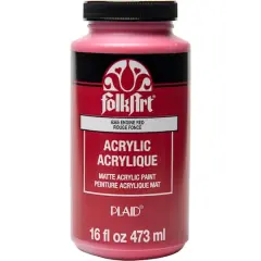 FolkArt&reg; 16oz. Matte Acrylic Paint 6365 Engine Red