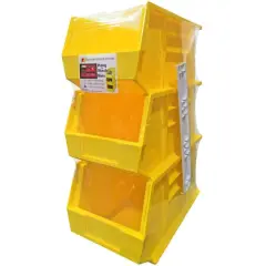 Quantum Storage Systems&reg; ULTRA Stack & Hang 3 Bin Set Yellow
