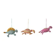 Hello Honey&reg; Handmade Wool Felt Dinosaur Ornaments with Embroidery Set