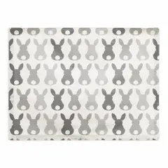 Bunny Butt Pattern Gray 18" x 14" Poly Twill Placemat
