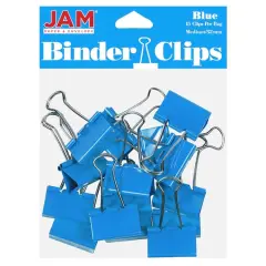 JAM Paper 1.25" Binder Clips, 15ct. Blue
