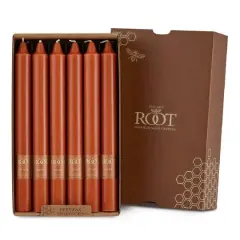 Root Candles Arista&trade; 9" Smooth Dinner Candles, 12ct. Rust
