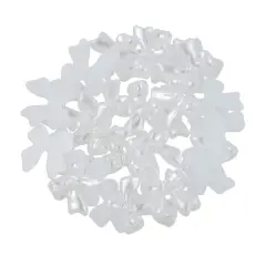 10.8mm White Plastic Flatback Pearl Bows, 200ct. by Bead Landing&trade;