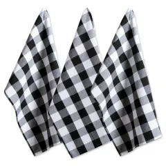 DII&reg; Black Buffalo Check Dishtowels, 3ct.