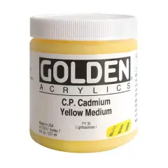 Golden&reg; Heavy Body Acrylic Paint, 8oz. C PCadmium Yellow Medium