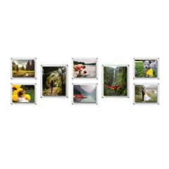 Wexel Art Gallery Wall Double Panel Acrylic Floating Frames Set of 8 Gold