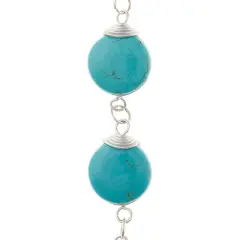 Aqua Dyed Howlite Lentil Beads, 20mm by Bead Landing&trade;