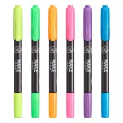 Dual Tip Fluorescent Fabric Ink Markers by Make Market&reg;