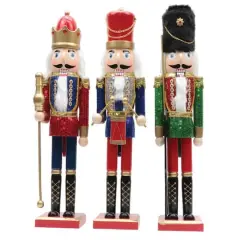 Santa's Workshop 15" Sequin Nutcracker Set