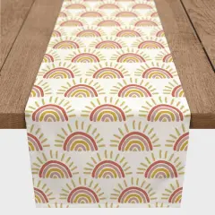 90" Sun Pattern Cotton Twill Runner Sunset