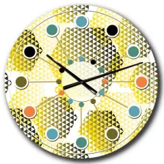 Designart 'Retro Hexagon Pattern Xi Mid-Century Modern Wall Clock