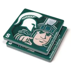 College Team 3D Logo Series Coasters, 2ct. Michigan State Spartans