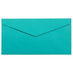 JAM Paper 3.875" x 7.5" Brite Hue Monarch Envelopes, 50ct. Sea Blue