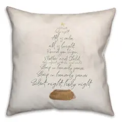 Silent Night Tree 18" x 18" Indoor/Outdoor Pillow