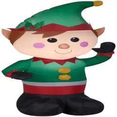4ft. Airblown&reg; Inflatable Christmas Waving Elf