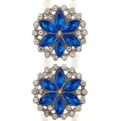 Sapphire Metal Flower Sliders, 27mm by Bead Landing&trade;