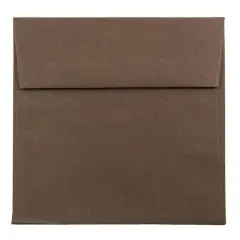 JAM Paper 5.5" x 5.5" Square Premium Invitation Envelopes, 25ct. Chocolate Brown