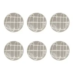 Hello Honey&reg; 6" Gray & White Reactive Glaze Stoneware Plate, 6ct.