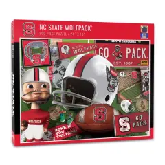 College Team Retro Series 500 Piece Puzzle NC State Wolfpack