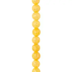 Yellow Crackled Quartzite Round Beads, 10mm by Bead Landing&trade;