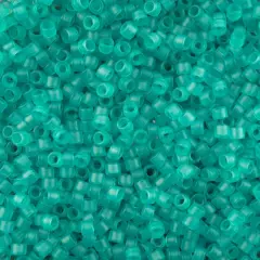 John Bead 11/0 Miyuki Delica Glass Seed Beads, 5g Green Teal Transparent Matte Dyed