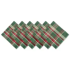 Dark Green Plaid Napkin, 6ct.