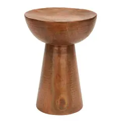 20'' Metal Vintage Accent Table Copper