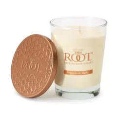Root Candles 10.5oz. Large Scented Honeycomb Veriglass Jar Candle Peppermint Bark