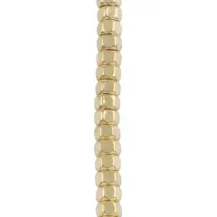 Gold Metal Faceted Cube Beads by Bead Landing&trade;
