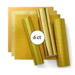 Cricut&reg; Permanent Holographic Vinyl, Gold Sampler