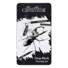 Cretacolor Deep Black 10 Piece Drawing Set