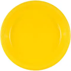 JAM Paper 7" Plastic Party Plates, 20ct. Yellow