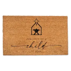 For Unto Us a Child is Born Doormat