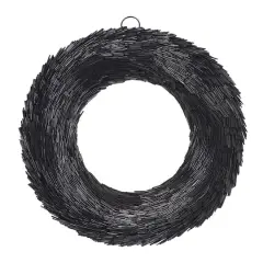 16" Black Tinsel Wreath by Ashland&reg;