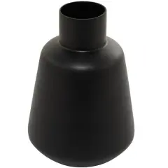 Black Glass Vase 10" x 10" x 15"
