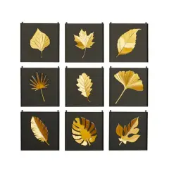 12.5" Gold Metal Contemporary Wall D&eacute;cor Set