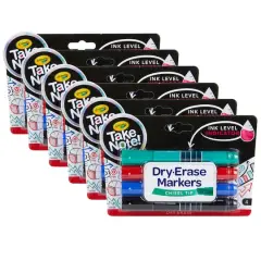 Crayola&reg; Take Note&trade; Chisel Tip Dry Erase Markers, 6 Packs of 4